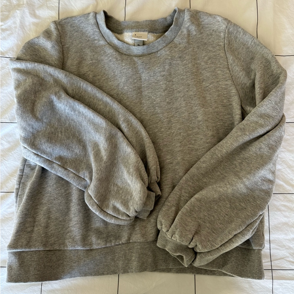 a new day Light Gray crewneck Sweater with wide sleeves